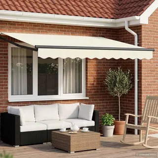 vidaXL Elektrische ausziehbare Markise Creme 3 x 2,5 m - Creme