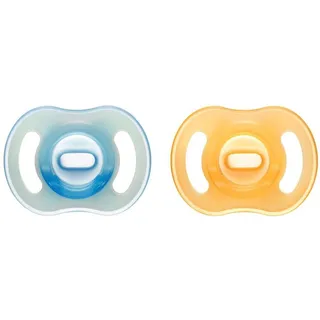 TOMMEE TIPPEE Ultra Light Night Schnuller, 6-18m Orange/ Blue 2 St.