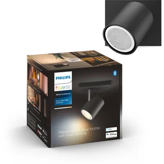 Philips Hue White Ambiance Runner 1er Spot schwarz, inkl. 1x5W GU10 LED Lampe, dimmbar, alle Weißschattierungen, steuerbar via App, kompatibel mit Amazon Alexa (Echo, Echo Dot)