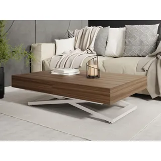 WFL GROUP Cavetta U 120-200 x 76 x 80 cm Walnuss Braun