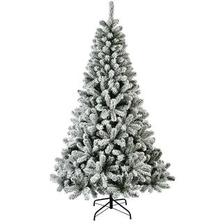 Everlands Verschneiter Monarchen-weihnachtsbaum 126x210 Cm - White - One Size