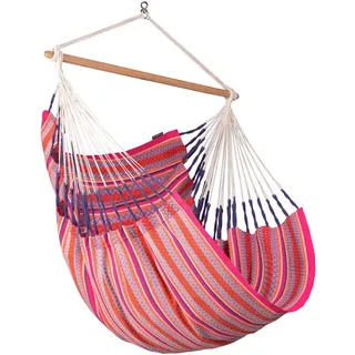 La Siesta Hängesessel , Lila, Rosa, Pink , Holz, Textil , Bambus , 110x160x180 cm , Gartenmöbel, Gartenschaukeln, Hängesessel