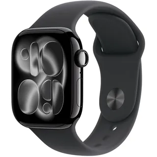 Apple Watch Series 11 GPS 42 mm Aluminiumgehäuse diamantschwarz Sportarmband schwarz S/M