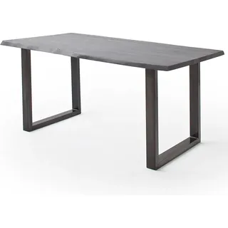 Esszimmer Tisch 180x100 cm, Akazie massiv, grau sandgestrahlt - COSENZA-06 - Grau