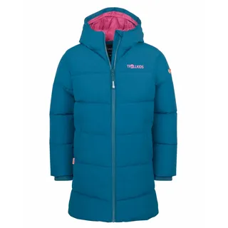 TROLLKIDS Wintermantel "GIRLS AURLAND COAT XT" mit fester Kapuze, warm wattiert, langer Schnitt, madeira blau, bright berry