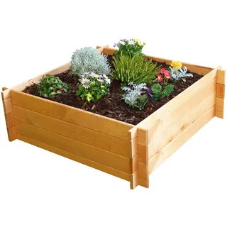 Promadino Frühbeet 100 x 100 x 33,5 cm Weiß