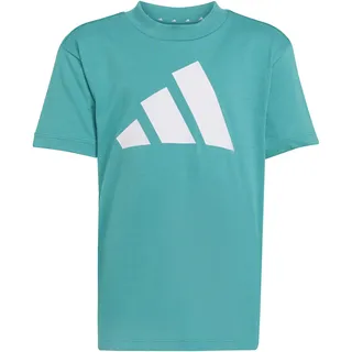 adidas Unisex Kinder Essentials Big Logo T-Shirt, Pure Teal/White, 3-4 Years