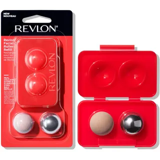 Revlon Ölabsorbierende und kühlende Gesichtsroller-Nachfüllpackung mit Vulkanstein- und Edelstahlkugel in Aufbewahrungsetui, umweltfreundlich, leicht zu reinigen, 1 Stück