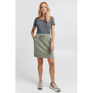 Sweatrock OXMO "Sweatrock OXLou", Damen, Gr. M, grün (seagrass melange), Obermaterial: 95% Baumwolle CO. 5% Elasthan EL., Röcke Sweatrock
