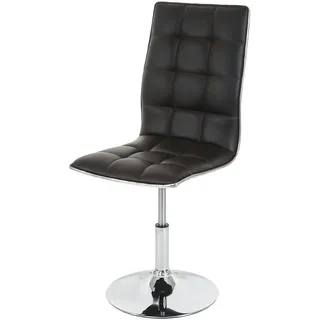 Mendler 2er-Set Esszimmerstuhl HWC-C41, Stuhl Küchenstuhl, höhenverstellbar drehbar, Kunstleder FSC®-zertifiziert ~ braun