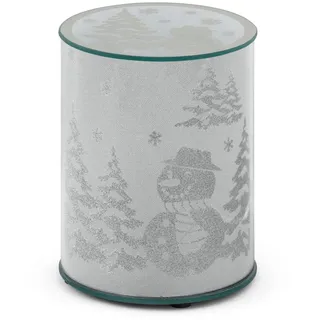 Etagere aus Glas Weihnachten Glitzer Effekt mit LED 15xh20 cm