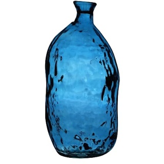 NATURAL LIVING VASE LEA 13,6L Saphir AUS RECYCELTEM Glas Durchmesser 25CM X H51CM