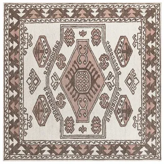 Beliani Tomarza Vintage-Teppich 200 x 200 cm Mehrfarbig