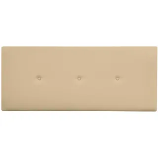 DUÉRMETE ONLINE Kopfteil aus hochwertigem Kunstleder, gepolstert, Sizilien, Maße 145 x 60 cm (für Betten mit 135 und 140 cm), Beige