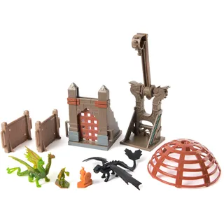 DreamWorks Dragons, Drachenzähmen leicht gemacht - Trial of Flame, Drachen-Arena Spielset, Drachenkäfig mit Drachen- und Wikingerfiguren, spannendes Abenteuer- und Rollenspiel für Kinder ab 4 Jahren