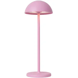 LUCIDE JOY - wiederaufladbare Tischlampe Innen/Außen - Akku/Batterie - Ø 12 cm - LED Dim. - 1x1,5W 3000K - IP54 - Rosa