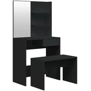 vidaXL Schminktisch-Set Schwarz 74,5 x 40 x 141 cm - Schwarz