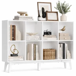 VASAGLE Bücherregal 24 x 119,6 x 77 cm Wolkenweiß