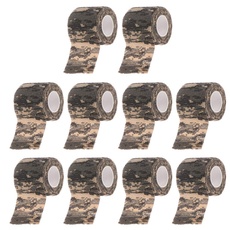 ETOPARS 10 Rolle Selbstklebende Tarnung Band Outdoor Tarnband Wrap Camouflage Elastisch Stealth Band Camo Schutz für Militär Jagd 4,5m x 5cm Rolle