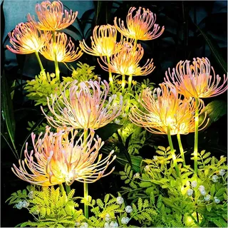 Redefun Gartendeko Solarleuchten 2 Stück Solarlampen für Außen Garten, IP65 Wasserdicht Solar Blumen Gartenbeleuchtung, Solarstecker für Aussen Balkon Blumenkästen Terrasse Friedhof Deko