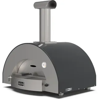 Alfa Forni Classico 2 Pizze Hybrid Schiefer Grau