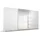 Schwebetürenschrank OTELI 360 x 229 x 68 cm Weiß