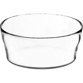 KADAX Glasschale, Salatschüssel, runde Glasschüssel, 19 cm Durchmesser, tiefe Schale für Obst, Salat, Süßigkeiten, stapelbare Obstschale, große Salatschale, Tischdeko, transparent