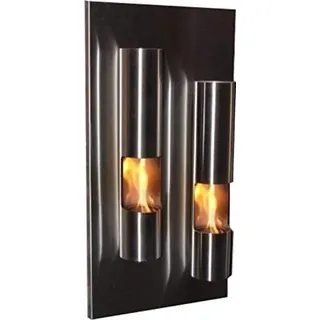Ethanol und Gelkamin Modell Fire Tower XL Edelstahl - Silber