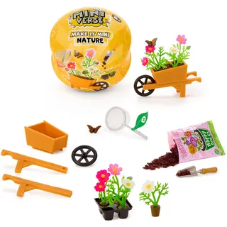 MGA Entertainment Miniverse Make It Mini Nature Serie 3 – Mini-Sammlerstücke, Bastel-Spielset, Nachgebildete Pflanzen, Spielzeug, Blumen