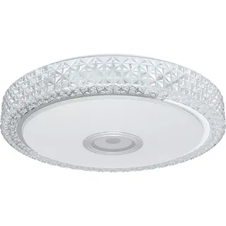 SUBTLETY 60W LED Deckenleuchte Dimmbar mit Bluetooth Lautsprecher Deckenlampe Fernbedienung oder APP-Steuerung für Schlafzimmer Küche Wohnzimmer - Weiß