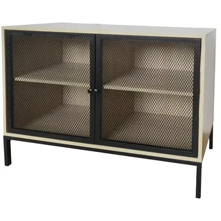 FORNOR Sideboard, Holz, Beige, Schwarz, 100 x 40 x 75 cm