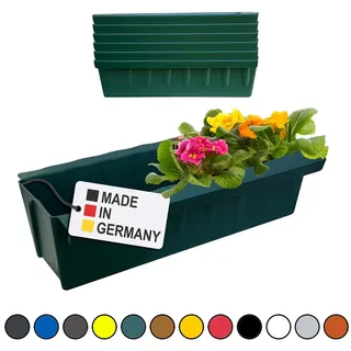Paletten Blumenkasten 6x Dunkelgrün Einsatz zum an- & Einhängen Pflanzkasten