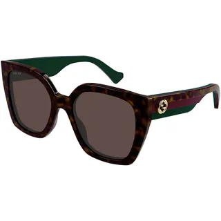 GUCCI Womens GG1300S Sunglasses, Havana-Havana-Brown, 55