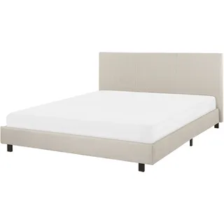 Beliani Polsterbett Beige 160 x 200 cm