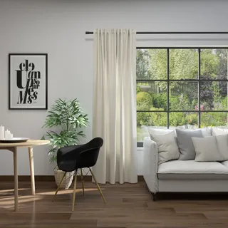 Neutex for you! NEUTEX FOR YOU "Linessa" Gr. 1, beige, B:137cm H:245cm, Jacquard, Polyester, Gardinen, HxB: 245x137, Schal mit verdeckten Schlaufen