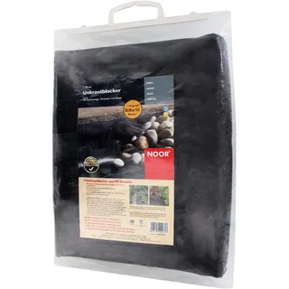 NOOR Unkrautblocker 105gr/m2 0,9x10m I Die Gartenfolie für das Hochbeet und das Gewächshaus I Unkrautschutz ohne Chemie auf Gartenwegen und Terrassen I Wasserdurchlässig & umweltfreundlich I Schwarz