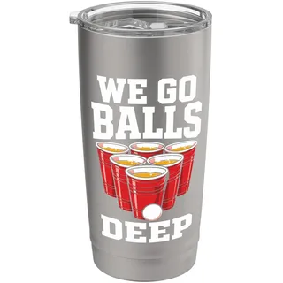 Beer Pong Lustiges Party-Trink-Design Doppelwandiger Edelstahl-Thermobecher