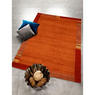 Orientteppich OCI DIE TEPPICHMARKE "Sensation Lakir" Gr. 2, braun (kastanie), B:90cm H:6mm L:160cm, Seide, Wolle, Teppiche, Orientteppich, handgeknüpft, Wohnzimmer