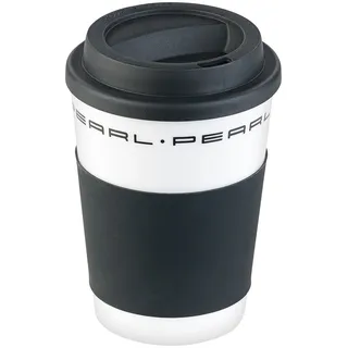 PEARL Kaffeebecher mit Deckel: Coffee-to-go-Becher mit Deckel, 350 ml, doppelwandig, BPA-frei (Kaffeetasse mit, Coffee to Go Becher Kunststoff, Camping Geschirr)