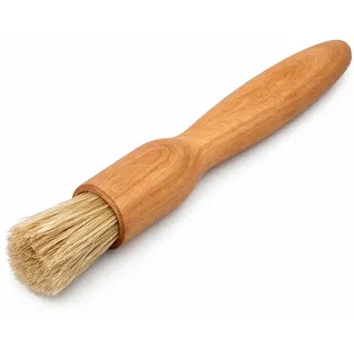 teemando® Backpinsel mit Naturborsten – Haushaltspinsel aus Kirschholz, rund, geölter Holzgriff – Küchenpinsel zum Backen, Grillen und Kochen – 18 cm, Breite 2,5 cm
