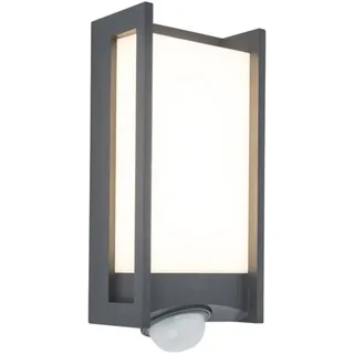 Lutec Außenwandleuchte Aluminium 7,6 cm inkl. Bewegungsmelder anthrazit