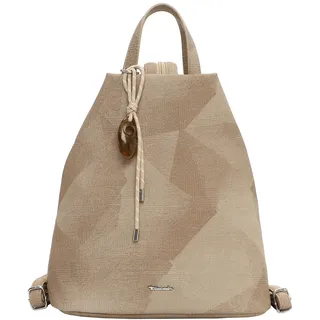 Rucksack TAMARIS "Rucksack TAS Karen", Damen, Gr. B/H/T: 29cm x 31cm x 17cm, beige (sand 420), Obermaterial: 60% Polyurethan PU. 40% Polyester PES., Rucksäcke Rucksack