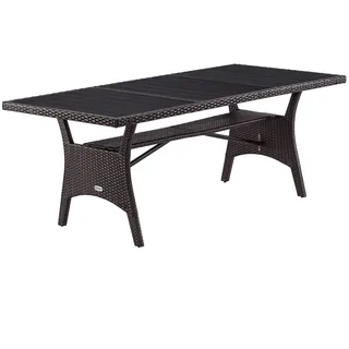CASARIA Gartentisch 190 x 90 x 75 cm braun
