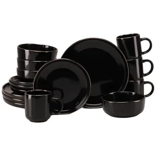 CreaTable Nordic Festive Kombiservice 16-tlg. schwarz/gold