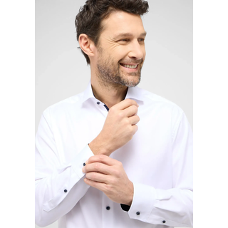 Langarmhemd ETERNA "COMFORT FIT", Herren, Gr. 46, Normalgrößen, weiß, Twill, 100% Baumwolle, normal, Manschette, Hemden Langarmhemd, NON IRON (bügelfrei)