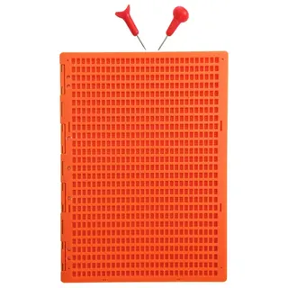 Brailletafel 27 Zeilen 30 Zeichen pro Zeil mit Griffel 2 stücke DIN A4, Orange Farbe