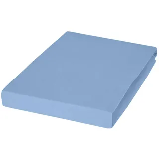Topper-Spannbetttuch 5001 Jersey 180 x 200 - 200 x 220 cm blau