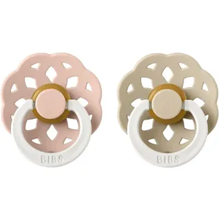 BIBS Boheme Natural Rubber Night Size 1: 0+ months Schnuller Blush / Vanila 2 St.