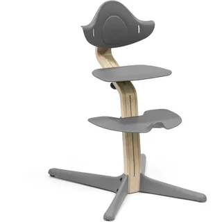 Stokke Nomi® Stuhl, Grau – für Babys, Kinder & Erwachsene bis 110 kg | DESIGN-HOCHSTUHL MITWACHSEND – Kompatibel mit dem Nomi Neugeborenen-Aufsatz. Ergonomisch, werkzeuglos verstellbar, bis 110kg