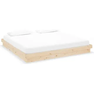 vidaXL Massivholzbett ohne Matratze 200x200 cm - Braun